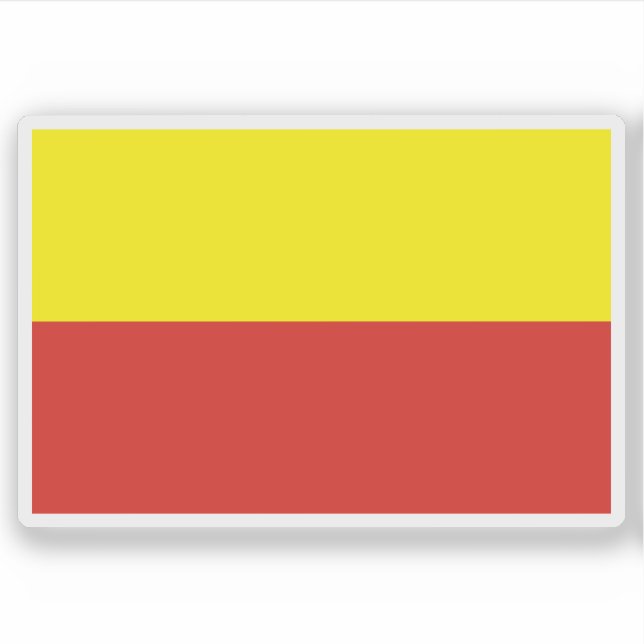 Flagge von České Budějovice, Tschechische Republik Aufkleber (Vorderseite)