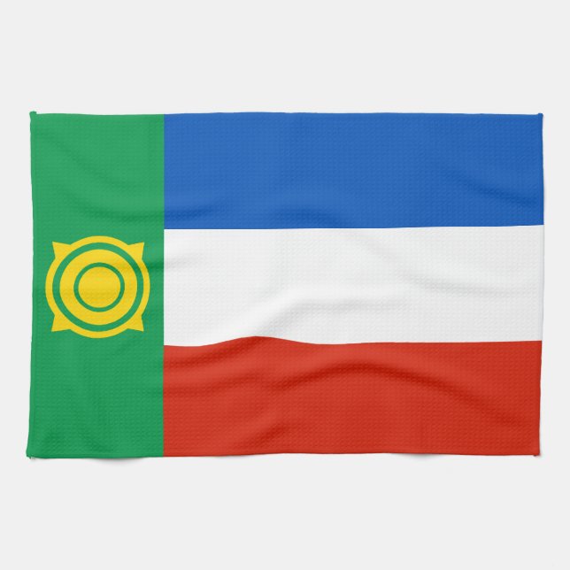 Flagge von Chakassien Geschirrtuch (Horizontal)