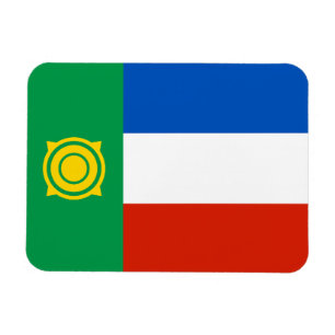 Flagge von Chakassien Magnet