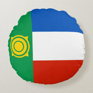 Flagge von Chakassien Rundes Kissen