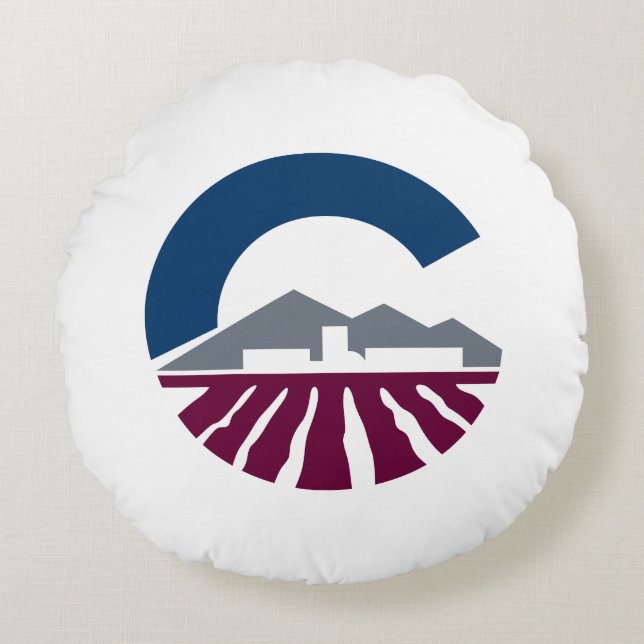 Flagge von Chandler, Arizona Rundes Kissen (Vorderseite)