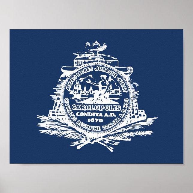 Flagge von Charleston, Poster von South Carolina (Vorne)
