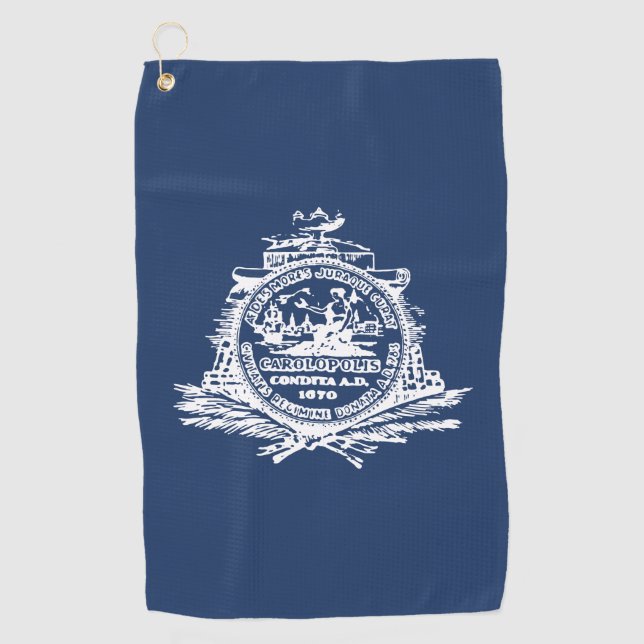 Flagge von Charleston, South Carolina Golfhandtuch (Vorderseite)