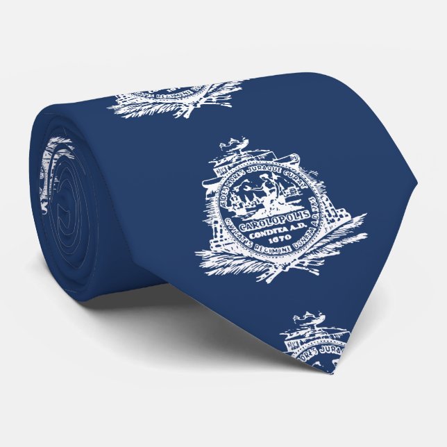 Flagge von Charleston, South Carolina Krawatte (Gerollt)
