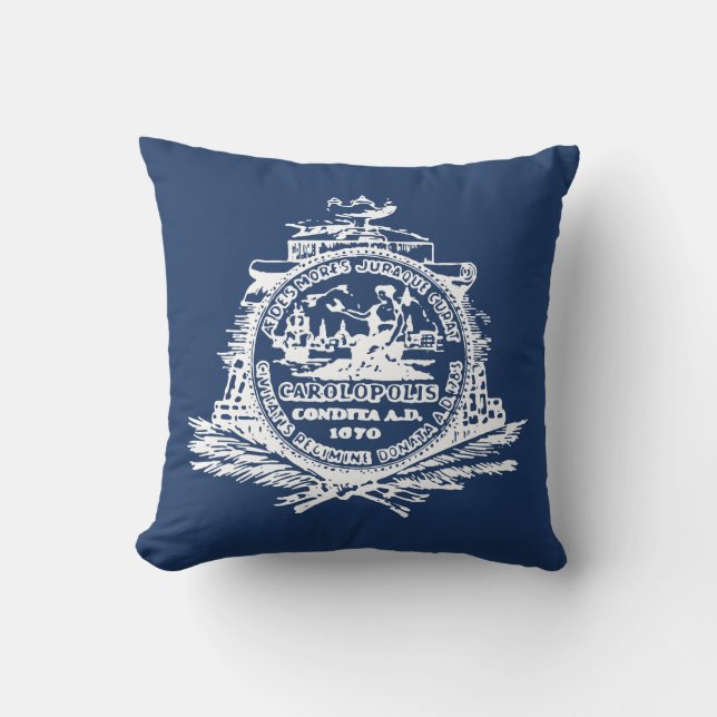 Flagge von Charleston, South Carolina Throw Kissen (Vorderseite)