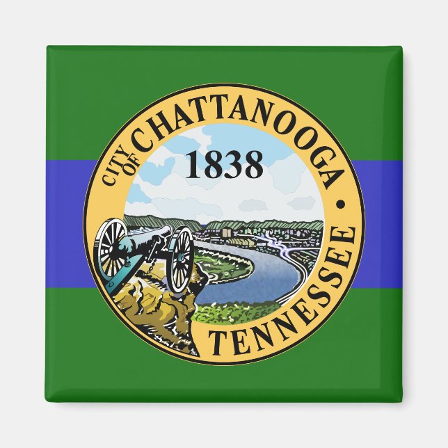 Flagge von Chattanooga, Tennessee Magnet (Vorne)