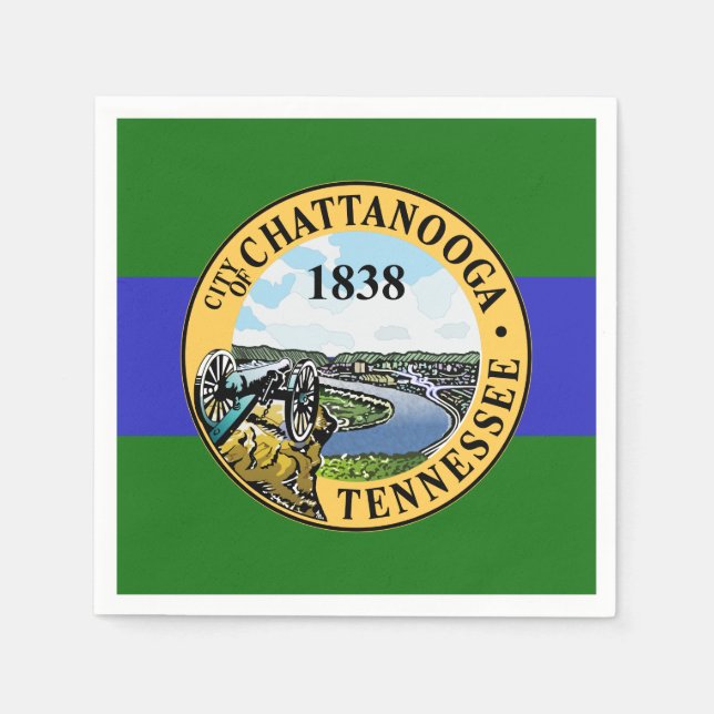 Flagge von Chattanooga, Tennessee Serviette (Vorderseite)