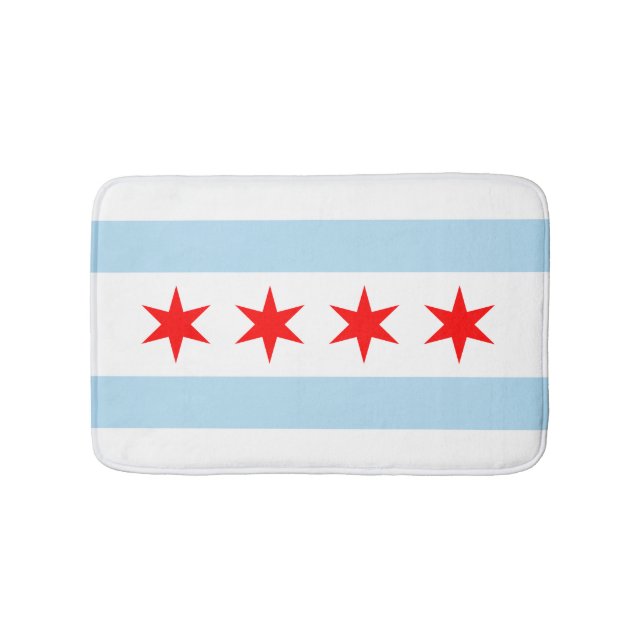 Flagge von Chicago Badematte (Vorderseite)