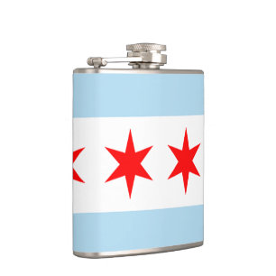 Flagge von Chicago Flachmann