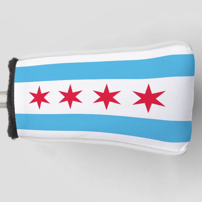 Flagge von Chicago Golf Headcover (Vorderseite)