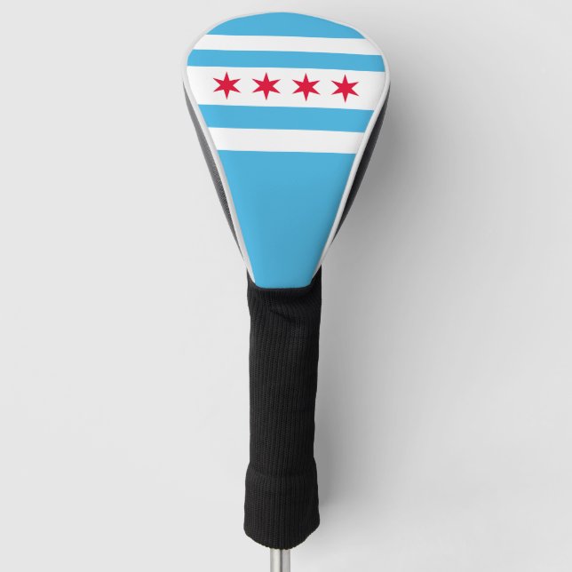 Flagge von Chicago Golf Headcover (Vorderseite)