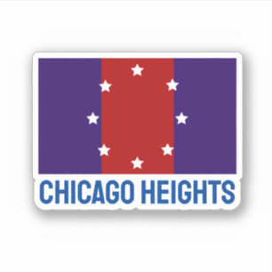 Flagge von Chicago Heights, Illinois Aufkleber