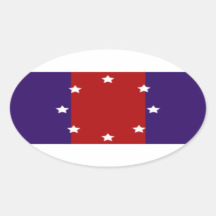 Flagge von Chicago Heights, Illinois Ovaler Aufkleber