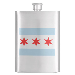 Flagge von Chicago, Illinois Hip Flask Flachmann