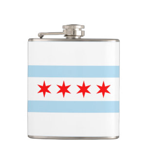 Flagge von Chicago, Illinois Hip Flask Flachmann