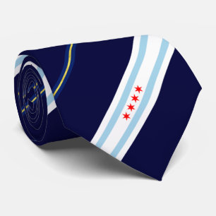 Flagge von Chicago (Illinois) Krawatte