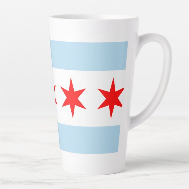Flagge von Chicago, Illinois Milchtasse (Rechts)