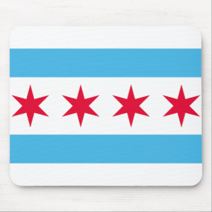 Flagge von Chicago, Illinois Mousepad