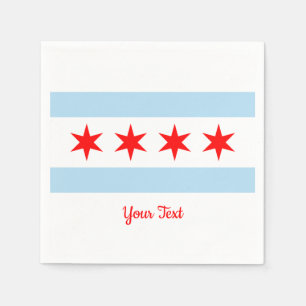 Flagge von Chicago, Illinois Paper Napkins Serviette