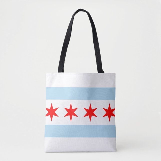 Flagge von Chicago, Illinois Tasche (Vorderseite)