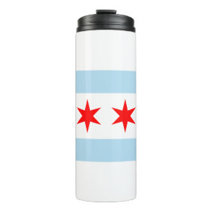 Flagge von Chicago, Illinois Thermal Tumbler Thermosbecher