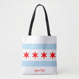 Flagge von Chicago, Illinois Tote Bag Tasche