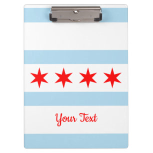 Flagge von Chicago, Illinois-Zwischenablage Klemmbrett