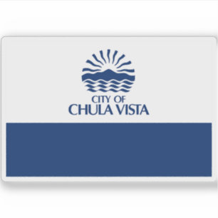 Flagge von Chula Vista, Kalifornien Aufkleber
