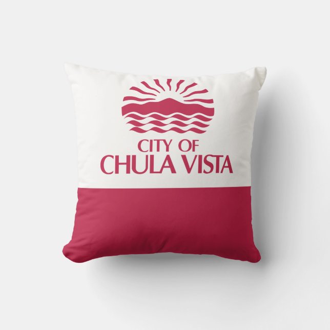 Flagge von Chula Vista, Kalifornien Kissen (Vorderseite)