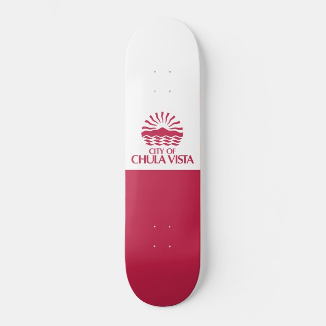 Flagge von Chula Vista (Kalifornien) Skateboard (Vorderseite)