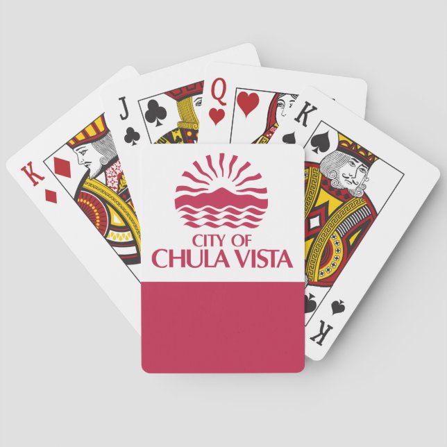 Flagge von Chula Vista, Kalifornien Spielkarten (Rückseite)