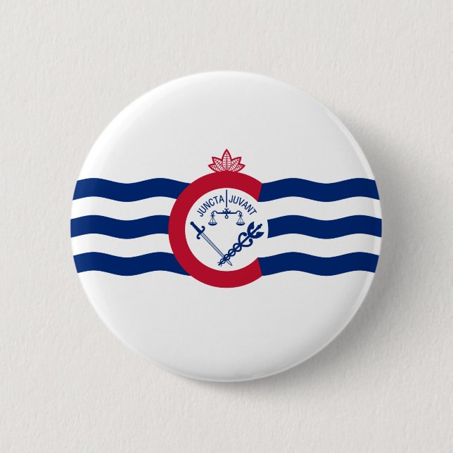 Flagge von Cincinnati (Ohio) Button (Vorderseite)