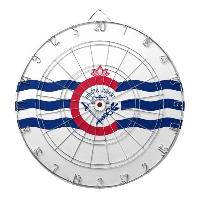 Flagge von Cincinnati (Ohio) Dartscheibe (vorne)