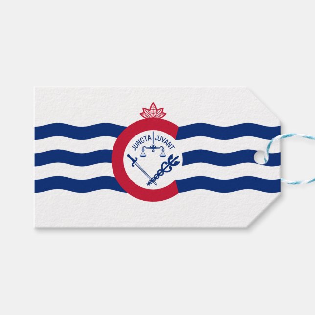 Flagge von Cincinnati (Ohio) Geschenkanhänger (Vorderseite (Horizontal))