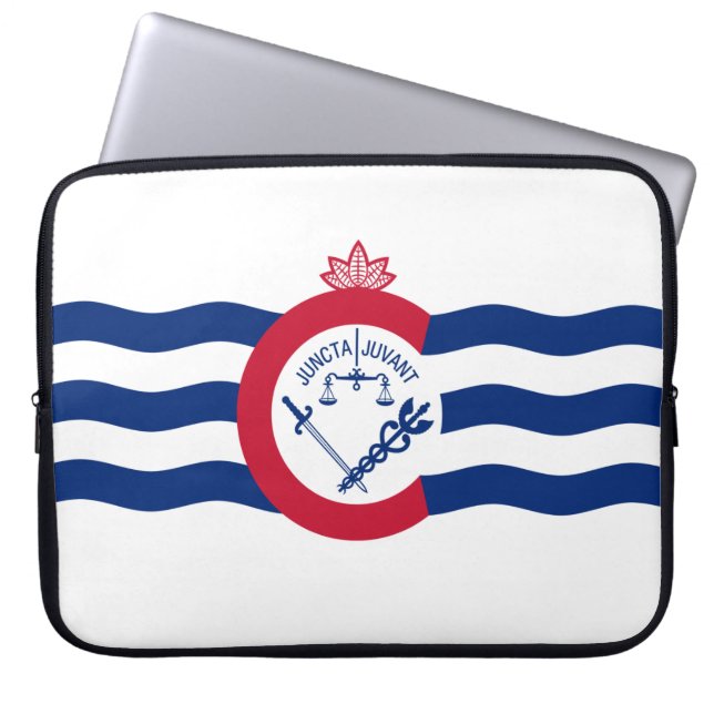 Flagge von Cincinnati (Ohio) Laptopschutzhülle (Vorderseite)