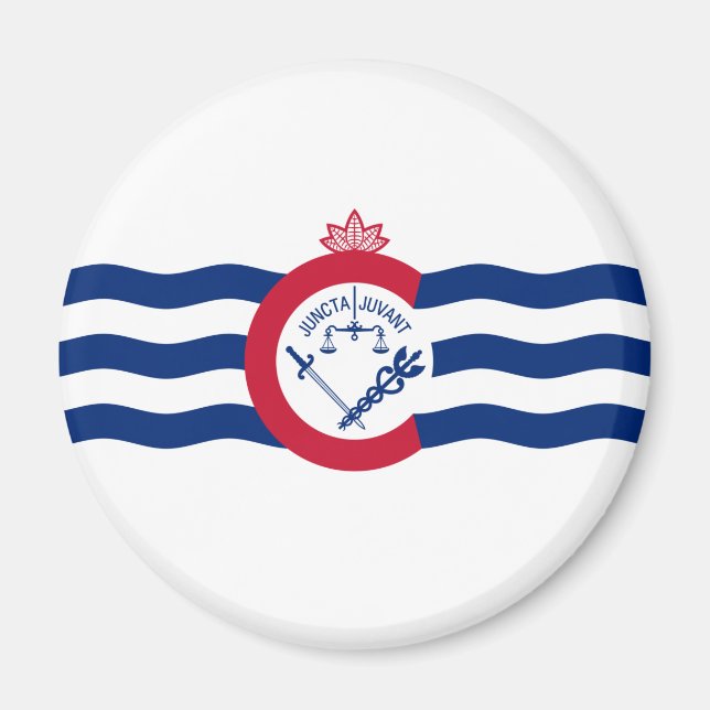 Flagge von Cincinnati (Ohio) Magnet (Vorne)