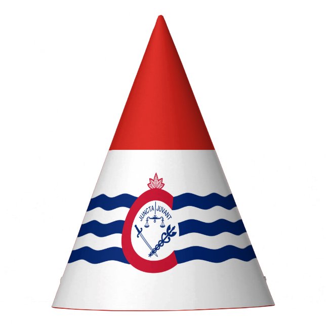Flagge von Cincinnati, Ohio Partyhut (Vorderseite)