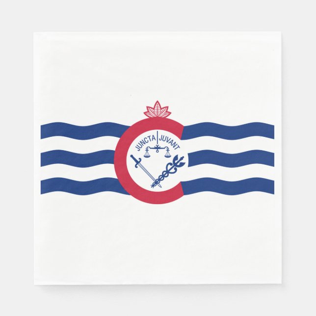 Flagge von Cincinnati (Ohio) Serviette (Vorderseite)