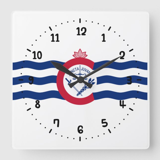 Flagge von Cincinnati, Uhr der Ohio-Platz (Vorderseite)