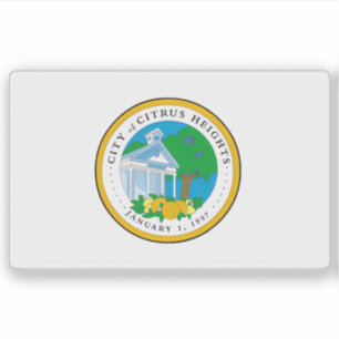 Flagge von Citrus Heights, Kalifornien, USA Aufkleber