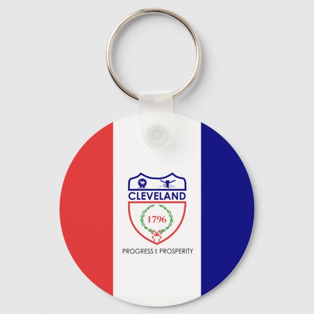 Flagge von Cleveland, Schlüsselanhänger Ohio (Vorderseite)