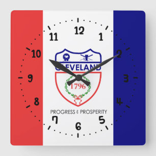 Flagge von Cleveland, Uhr der Ohio-Platz-Mauer