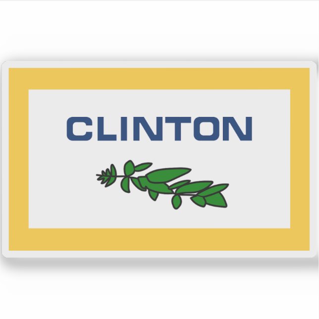 Flagge von Clinton Landkreis, Michigan Aufkleber (Vorderseite)