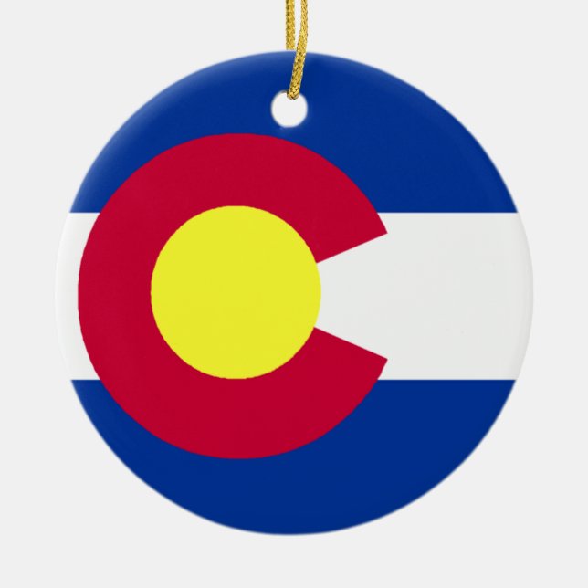 Flagge von Colorado Keramikornament (Vorne)