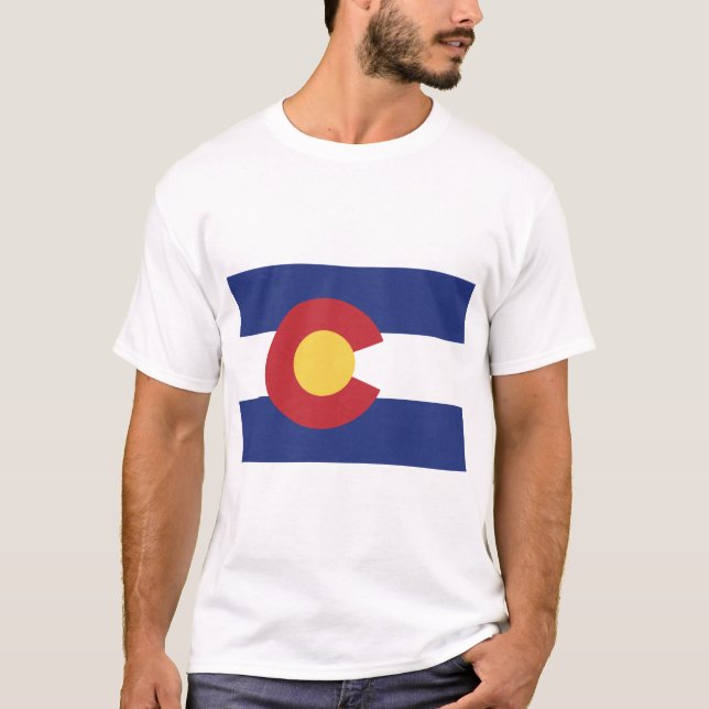 Flagge von Colorado T-Shirt (Vorderseite)