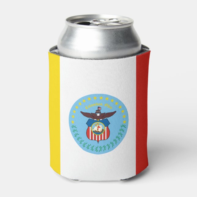Flagge von Columbus, Ohio Can Cooler Dosenkühler (Kanne Vorderseite)