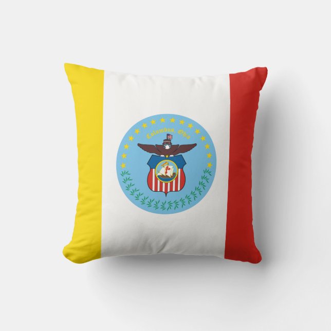 Flagge von Columbus, Ohio-Kissen Kissen (Vorderseite)