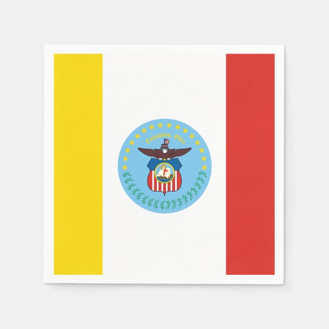 Flagge von Columbus, Ohio Papier Servietten (Vorderseite)