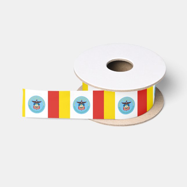 Flagge von Columbus, Ohio Satin Ribbon Satinband (Spule)