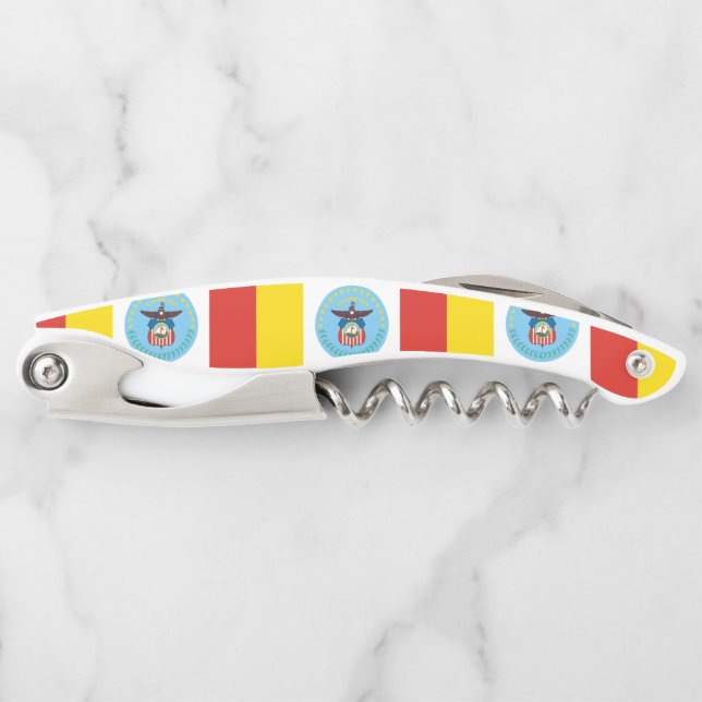 Flagge von Columbus, Ohio Waiter's Corkschraube Kellnermesser (Vorderseite)